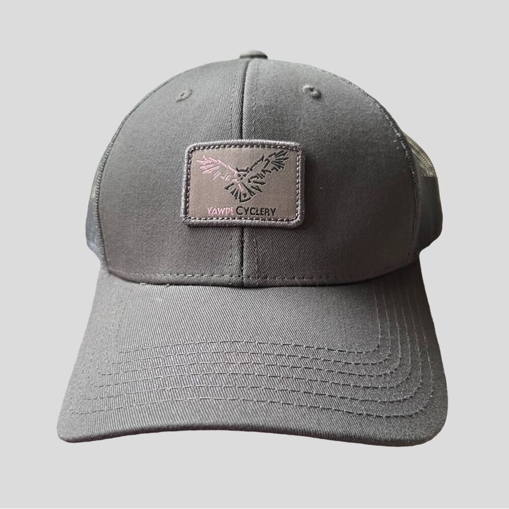 Yawp! Cyclery Custom Owl Trucker Hat Mesh Snapback Cap OSFM Bicycling